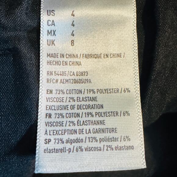 American Eagle Black Lace Floral Super Stretch  Hi-Rise Shorts Size 4 NWT - Picture 6 of 7